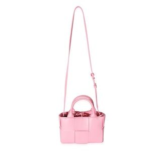 Bottega Pink Candy Arco Intecciato Lambskin Tote